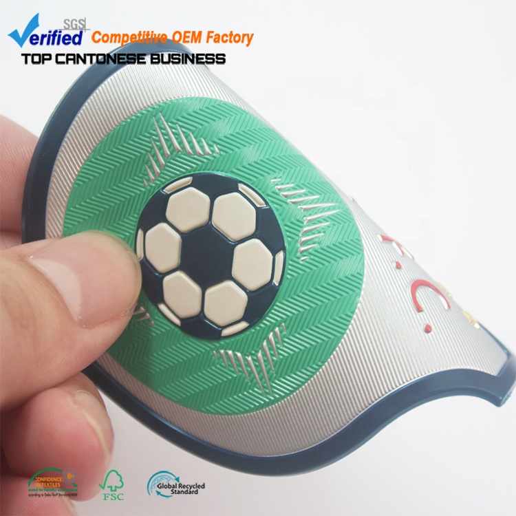Soccer Badges Wholesale Custom Silk Screen Printed 3D TPU Football Club Logo Patches for Sportswear