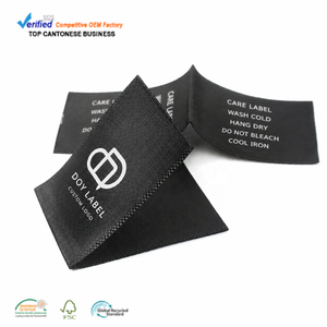 Custom Printed Logo Clothing Satin Wash Care Labels