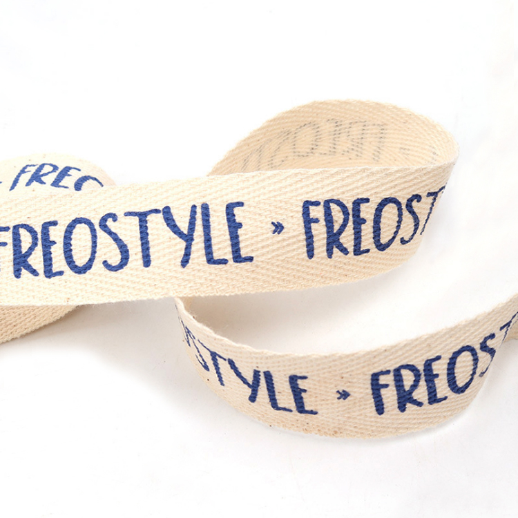 Custom Printed Brand Name Logo Labels Cotton Neck Tape