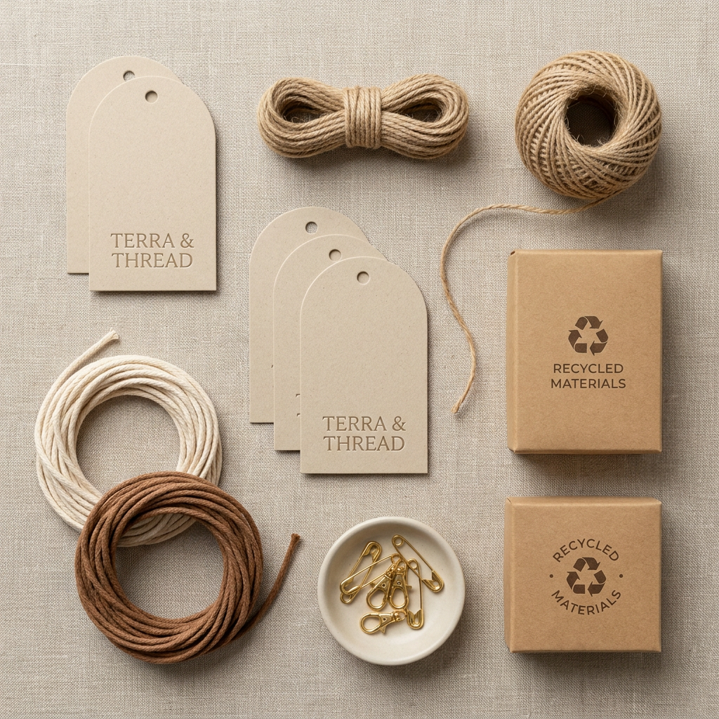 Custom Arched Hang Tags | Oatmeal Cotton Paper | Deep Debossed Logo | Garment Clothing Labels OEM Low MOQ 100