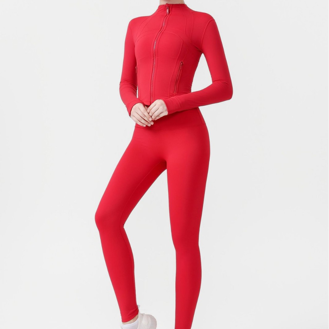 Custom Logo Women Running Gym Jacket Elastic Waist Quick Dry Breathable Athletic Sportswear Zipper OEM Wholesale Workout Tops