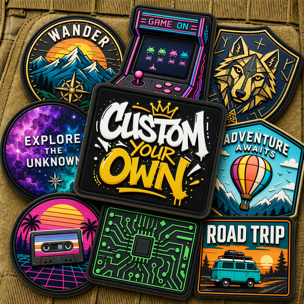 Clothes Accessories Custom PVC Badge Embossed 3D Silicone Patch Hat Soft Rubber Logo Badge Heat Press PVC Patches For Clothing