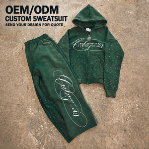 Custom 100% Cotton French Terry Acid Wash Sweat Suits