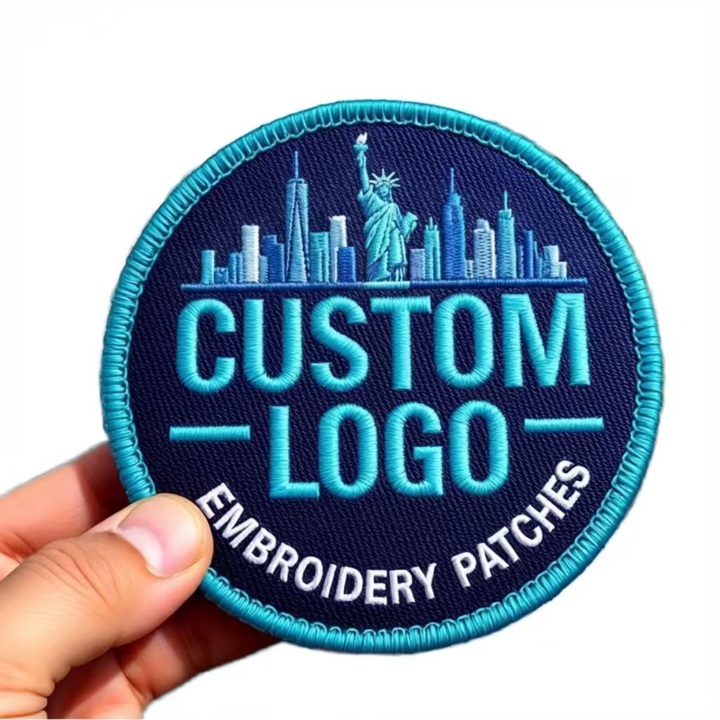 3D Custom Embroidered Logo Patches with Puff Embroidery Adhesive Iron-On Heat Transfer Badges for Clothes Hats &amp; Bags