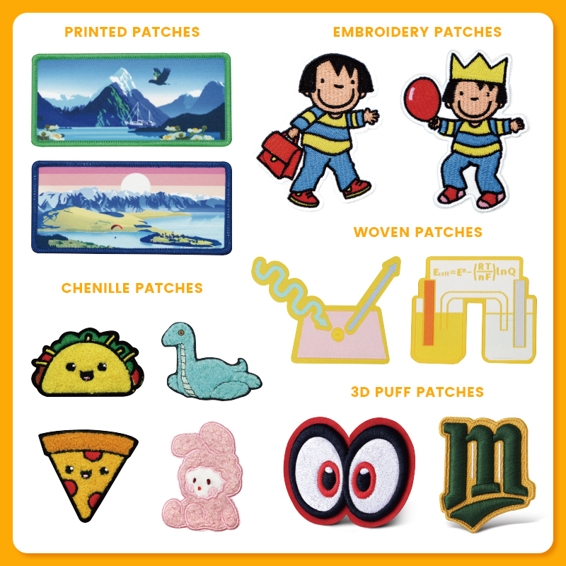 Custom Embroidery Woven Fabric Tag Patches Custom Embroidered Badges Patches with Iron on Back