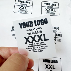 Wholesale Custom Brand Heat Transfer Wash Care Neck Labels