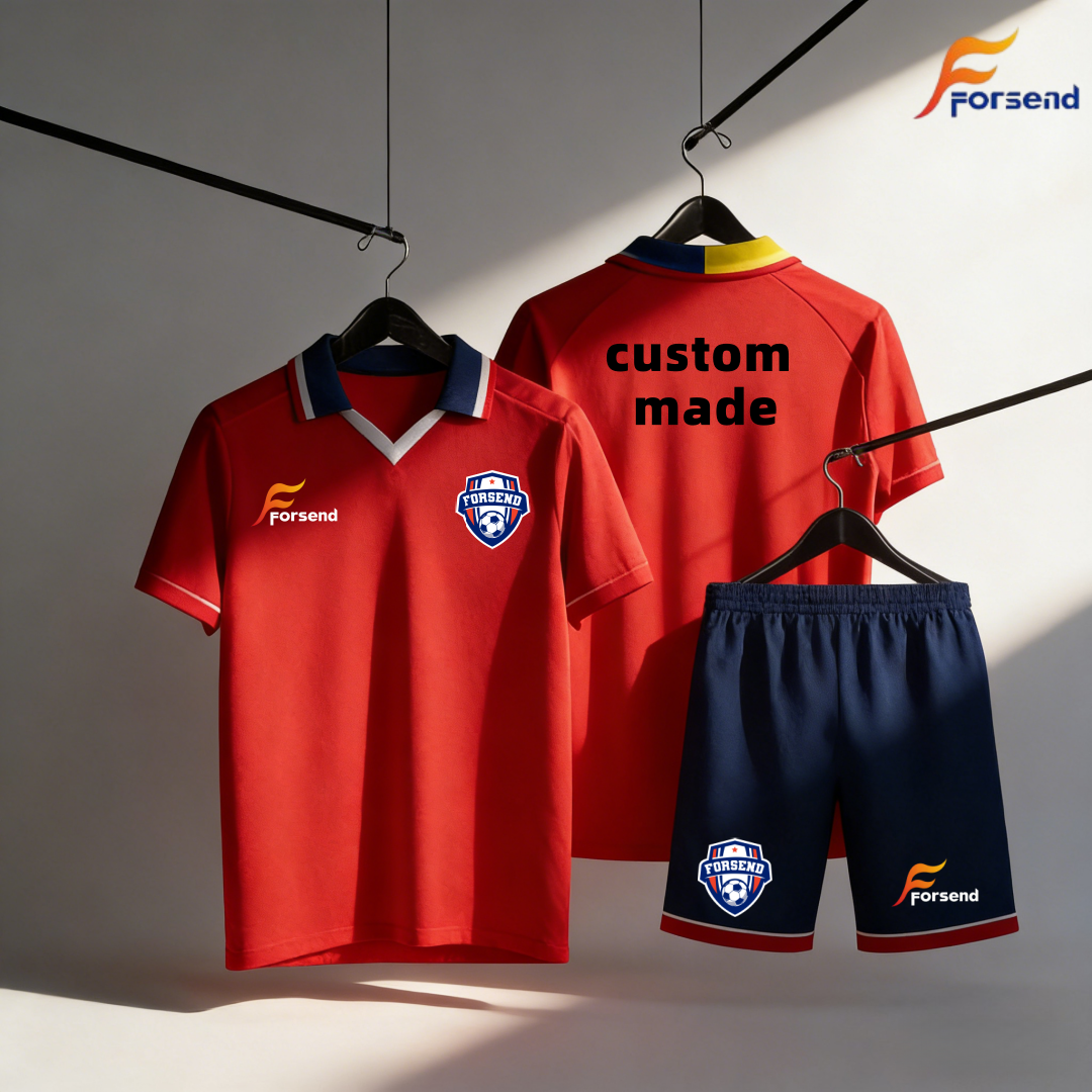 Premium Breathable Short Sleeve Football Uniform Custom Printed Team Name Logo Soccer Jersey for Team Training 100% Polyester