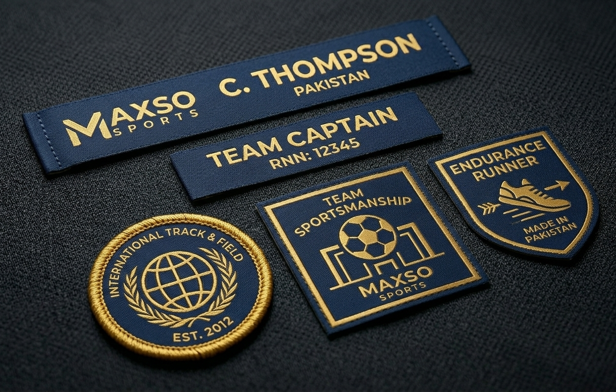 Name tapes and merit badges