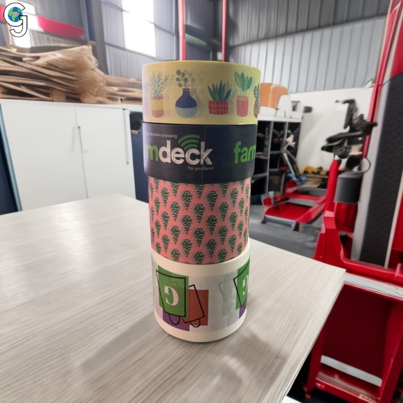 2026 HLK Low MOQ Environmental Protection Material Self Adhesive Printing Custom Logo Packing Kraft Paper Tape