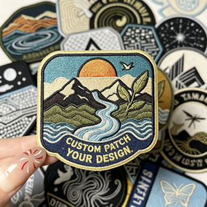 Custom Logo Design Die Cut Embroidered Patch
