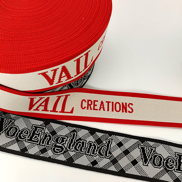 Wholesale Custom Logo Brand Elastic Webbing Ribbon Knitted Band Custom Name Tape