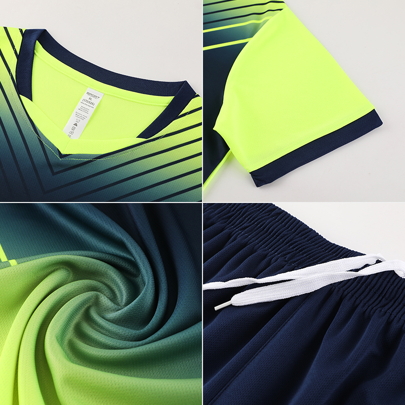 Wholesale Custom Football Kits Full Set Soccer Kit Breathable Jersey Soccer Player Version Gym Set for Men