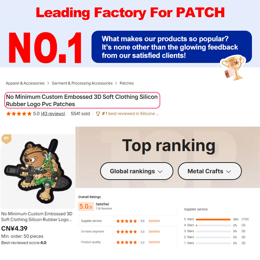 Custom 3d Pvc Rubber Badge Soft Label Patch Silicone Patch for Hats Soft Pvc Patches