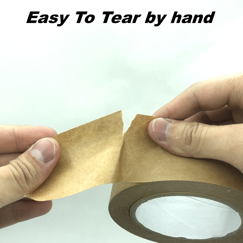 2026 HLK Low MOQ Environmental Protection Material Self Adhesive Printing Custom Logo Packing Kraft Paper Tape