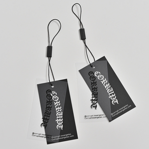 Custom Luxury Clear PVC Garment Hang Tags