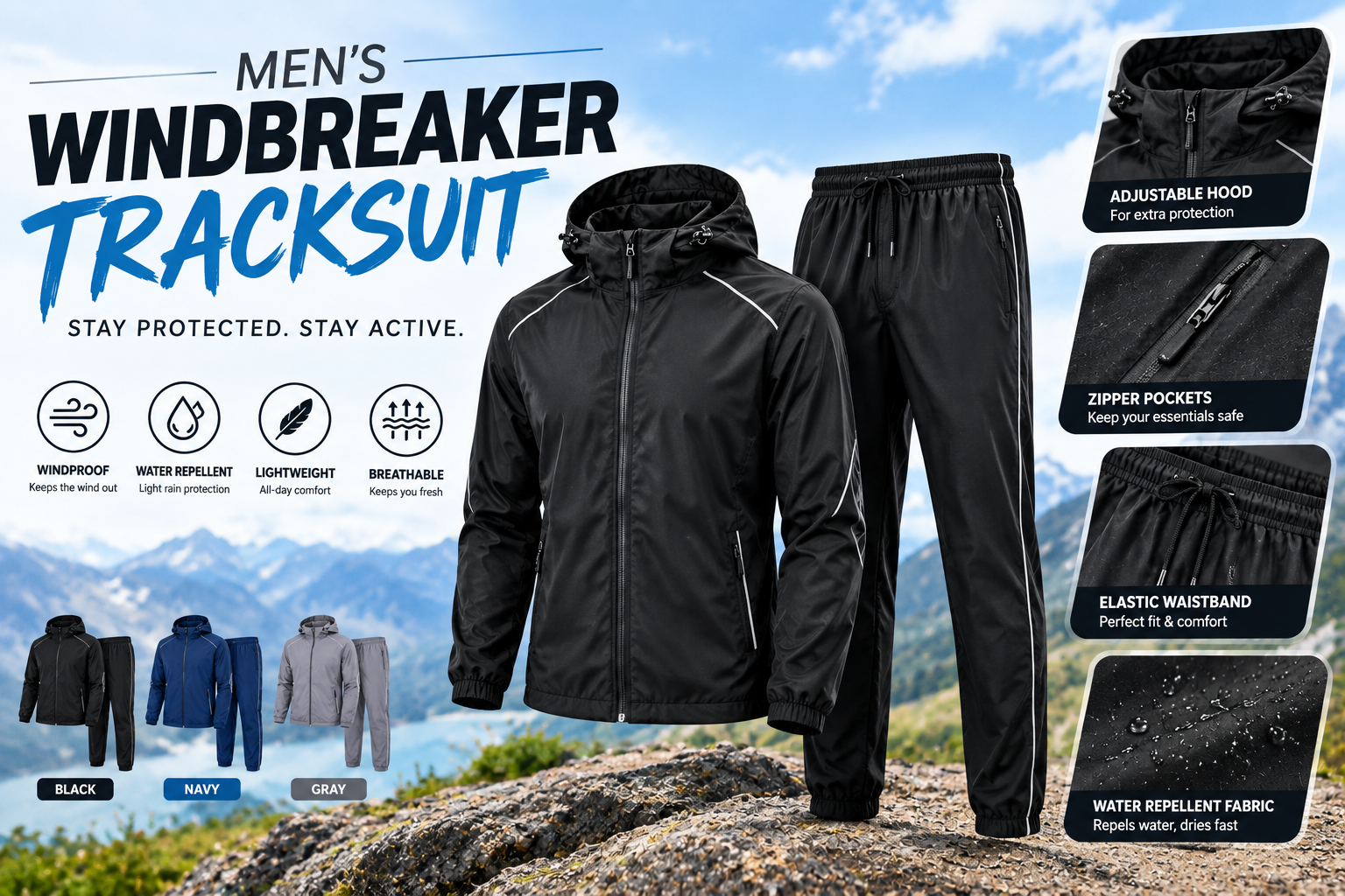 Windbreaker Tracksuit Banner