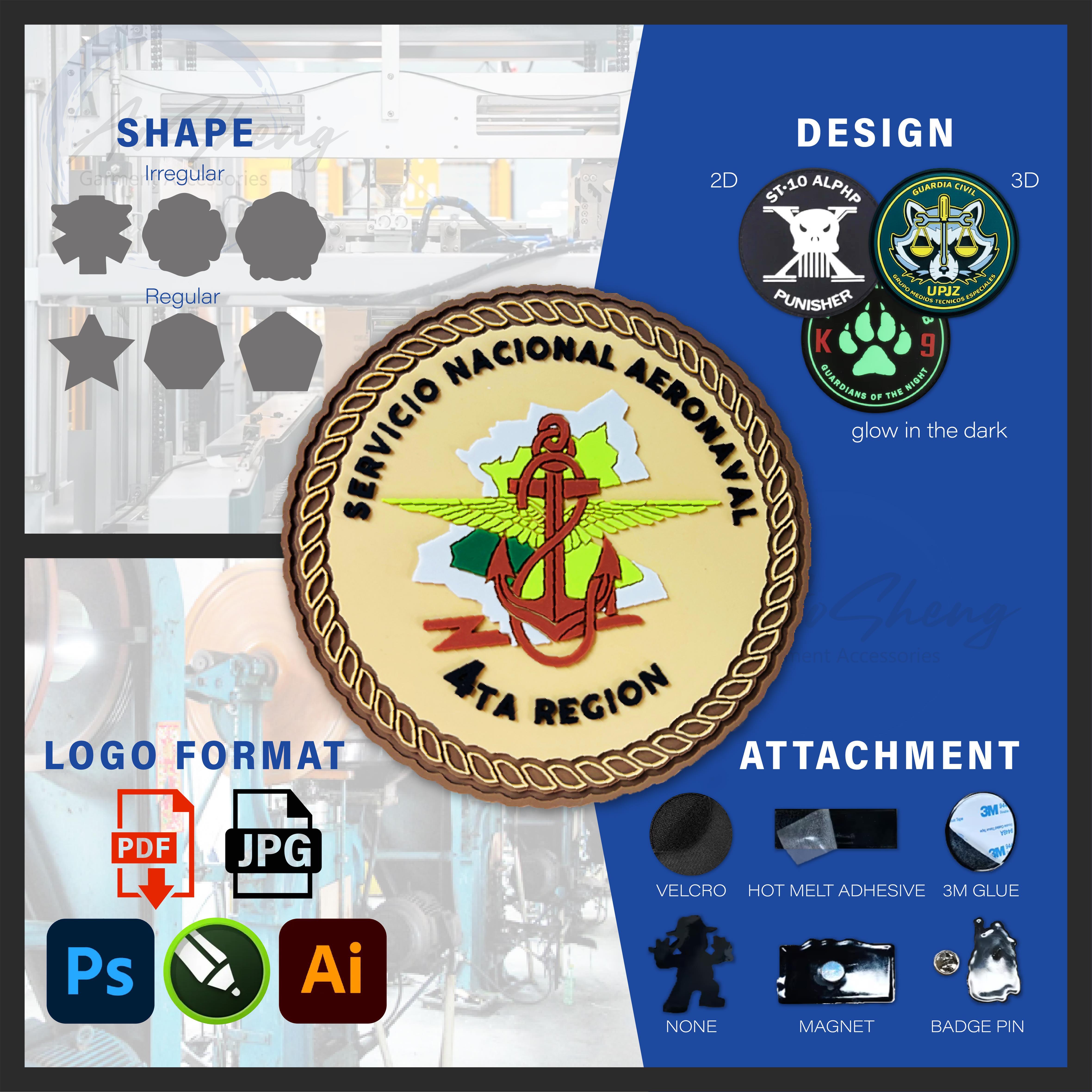 Eco-friendly New Design Customized Embossed Logo Silicone PVC 3D Soft Rubber Patches For Garment