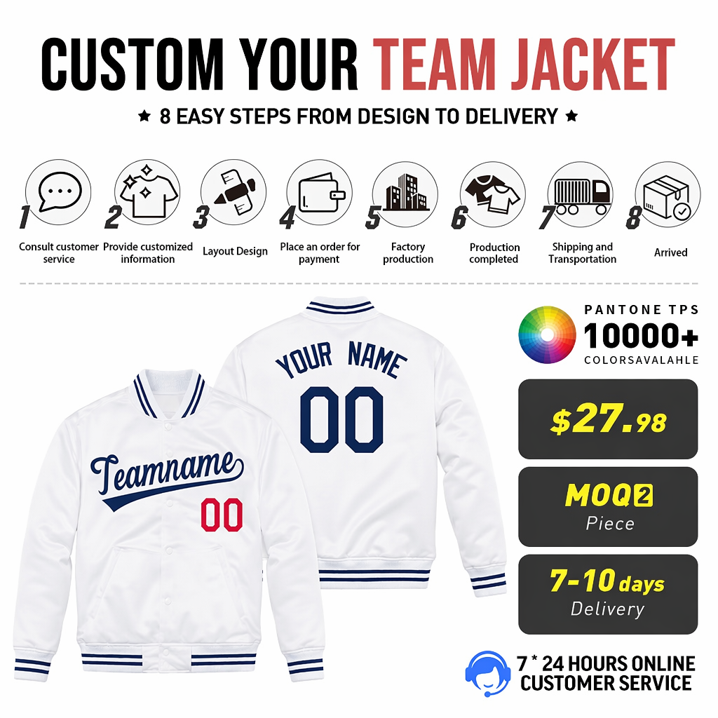 2026 New Style Personalized Bomber Varsity Men's Jacket Custom Embroidery Name Number Baseball Windbreaker Jackets