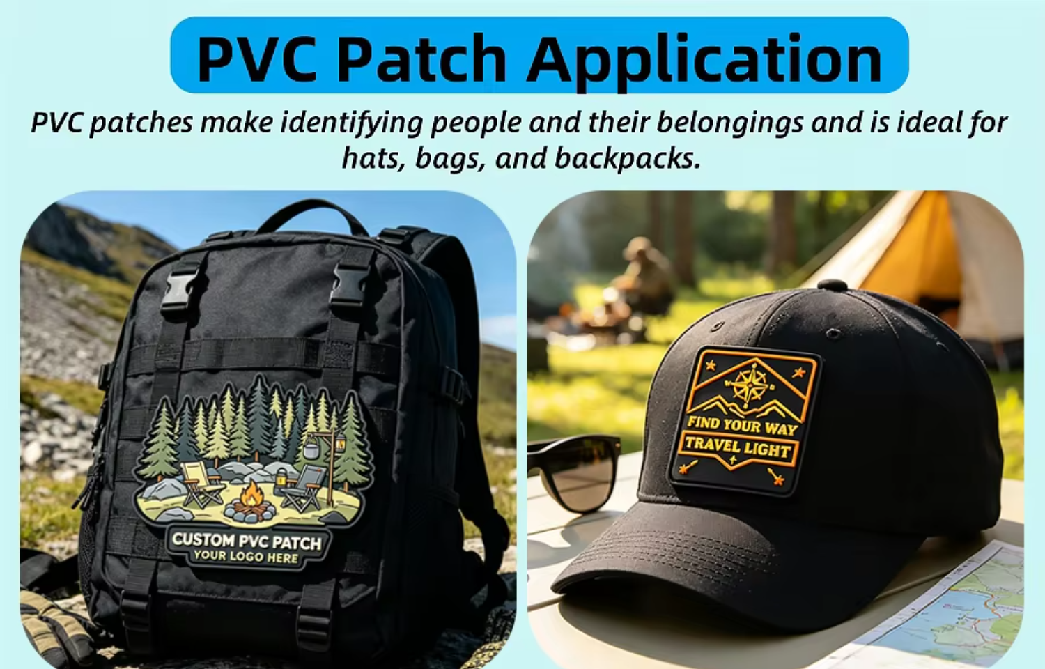 Clothes Accessories Custom PVC Badge Embossed 3D Silicone Patch Hat Soft Rubber Logo Badge Heat Press PVC Patches for Clothing