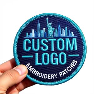 3D Custom Embroidered Logo Patches with Puff Embroidery Adhesive Iron-On Heat Transfer Badges for Clothes Hats & Bags