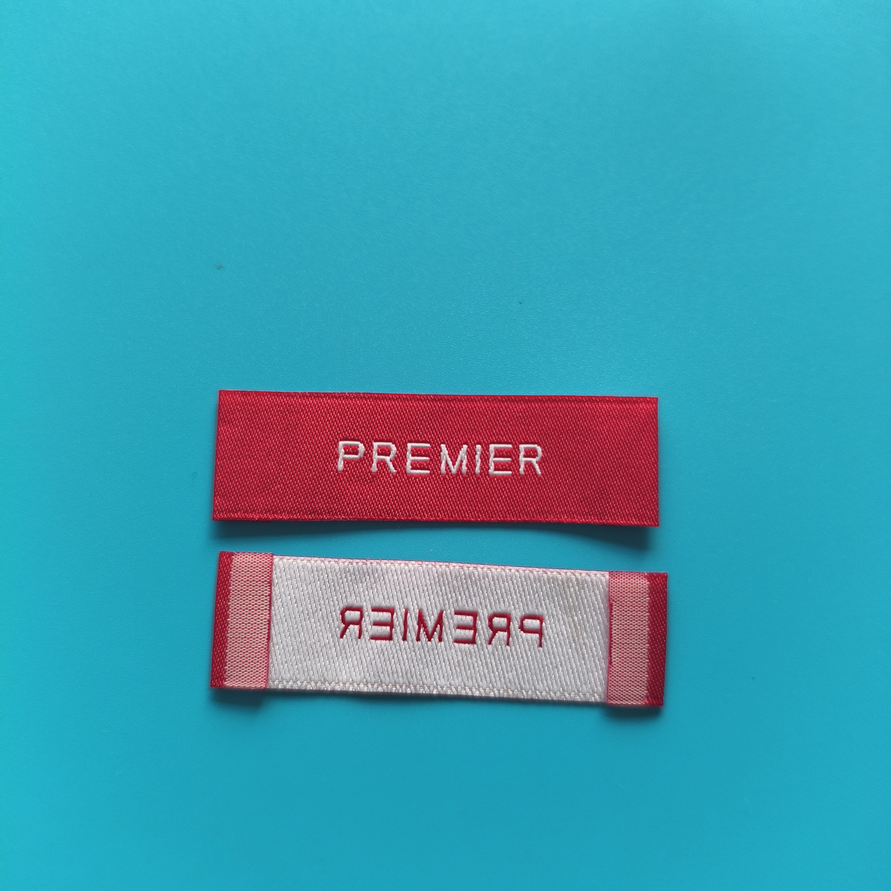 Wholesale Brand Design Luxury Woven Labels Multi Color Garment Apparel Neck Tag Personalized Custom Sew on Clothing Woven Labels