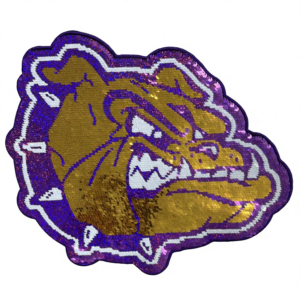 Custom Lightweight Embroidered Chenille Sequins Iron-On Patches for Keychain Sewing Laser Logo Badges Applique Hat Bag