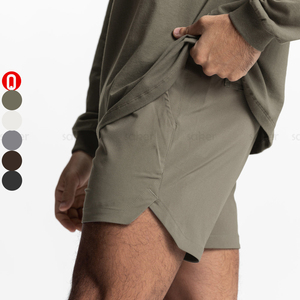 Wholesale Summer Men Camo/solid Sport Shorts With Inner Pocket Athletic Workout Running Quick Dry Fitness Shorts Pants for Men