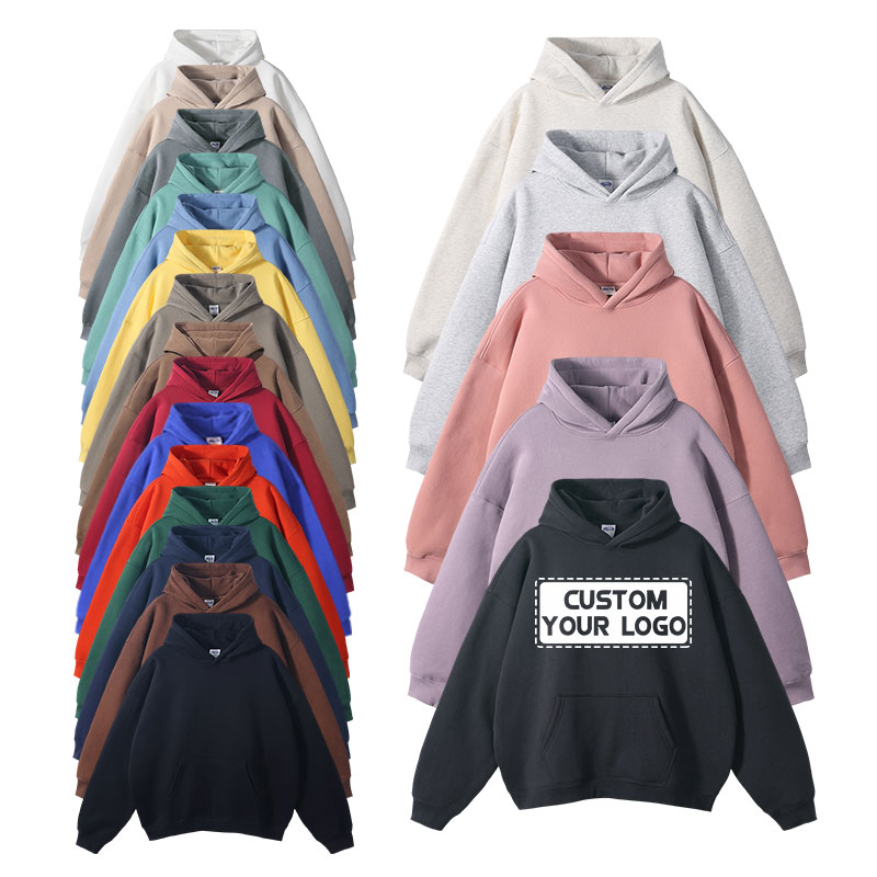 Custom Mens Tracksuit Oversized Hoodie Set Print Logo Blank Plus Size Men's Hoodie Unisex 100% Cotton Jogging Sweatsuit For Men