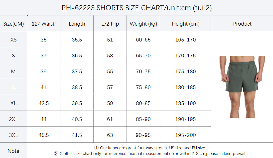 Size Information Chart