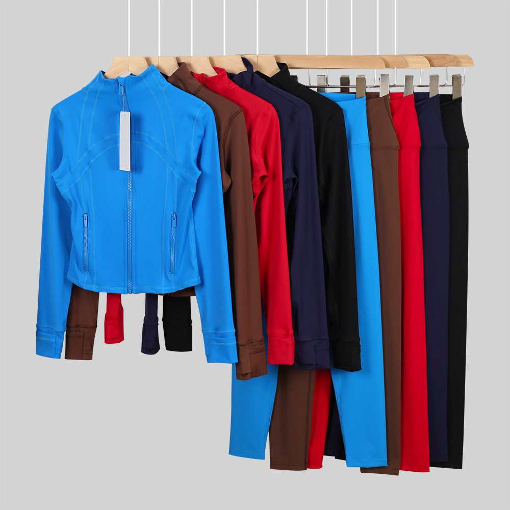Custom Logo Women Running Gym Jacket Elastic Waist Quick Dry Breathable Athletic Sportswear Zipper OEM Wholesale Workout Tops