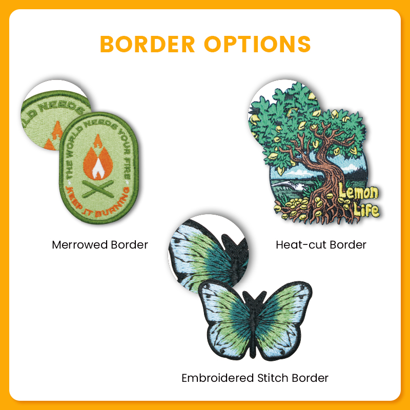 Custom Embroidery Woven Fabric Tag Patches Custom Embroidered Badges Patches with Iron on Back