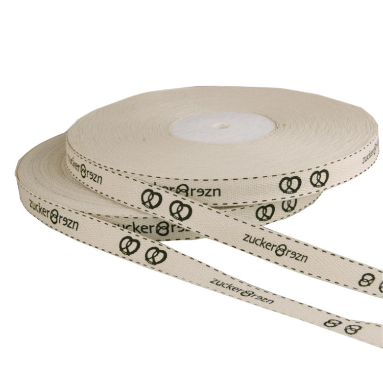 Custom Printed Brand Name Logo Labels Cotton Neck Tape