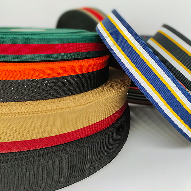 Wholesale Custom Logo Brand Elastic Webbing Ribbon Knitted Band Custom Name Tape
