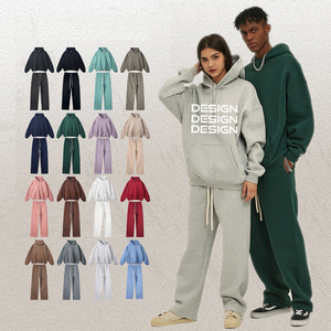 Custom Mens Tracksuit Oversized Hoodie Set Sweatpants