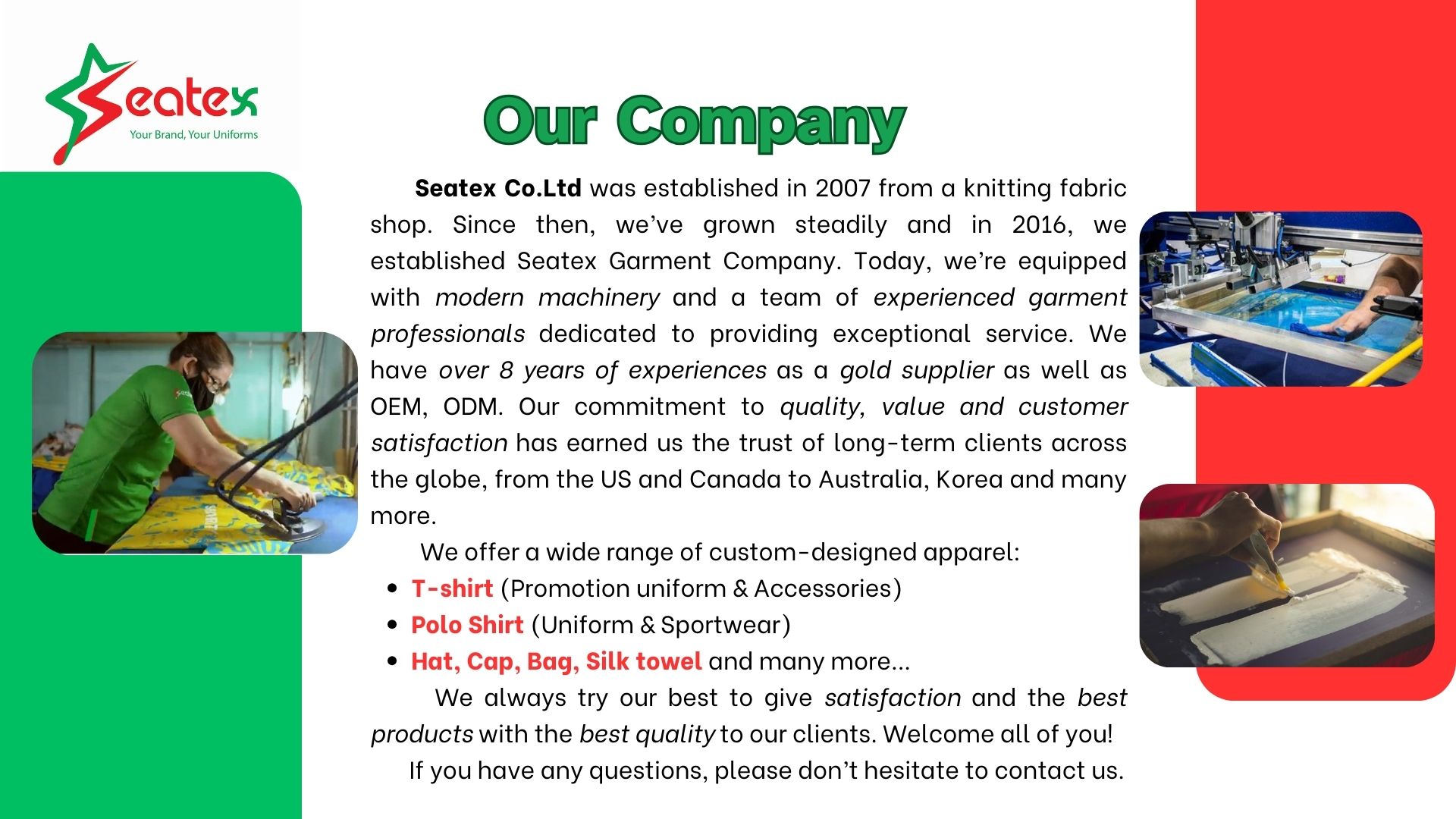 Company overview facility 1