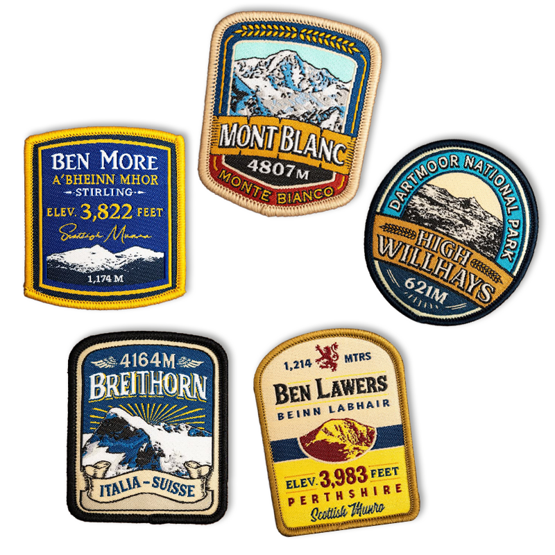 Custom Woven Patches for Outdoor Adventure Teams Logo Mountaineering Club Badges Woven Tags