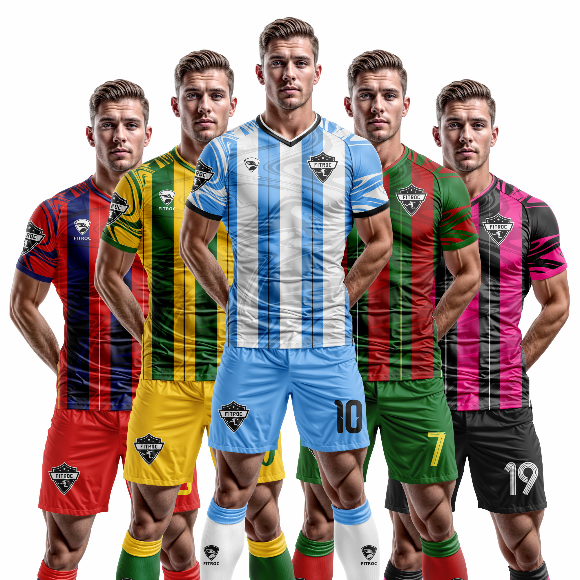 Fitroc Custom Personalized Soccer Jerseys Short Sleeve Retro Breathable Athletic OEM Service
